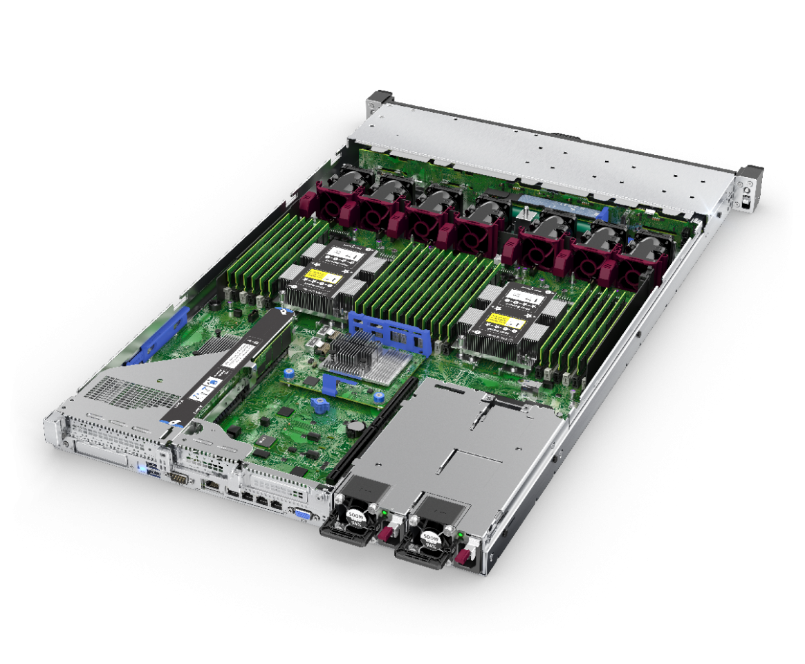 Inside of HPE ProLiant DL360 Gen10