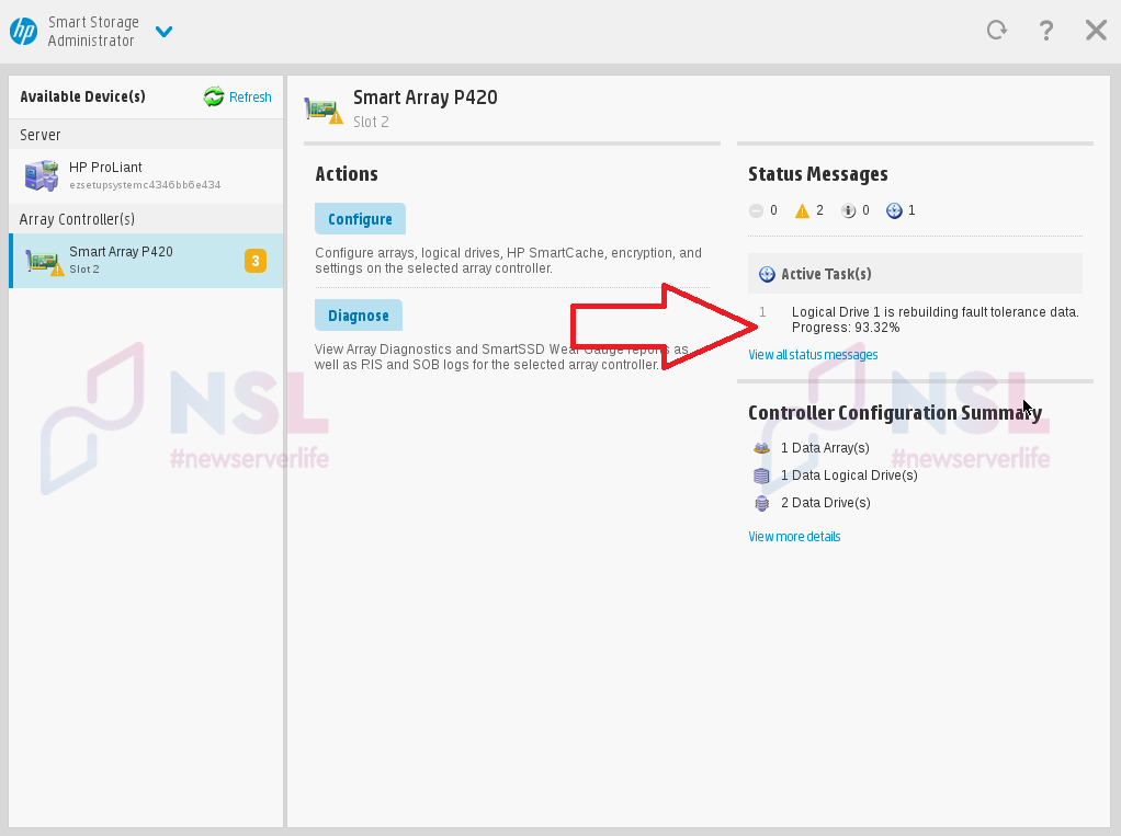 How to Increase the Logical Disk Space in a Working RAID on an HP Server